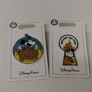 Disney Parks Mickey Mouse 90th Celebration 2 Pins